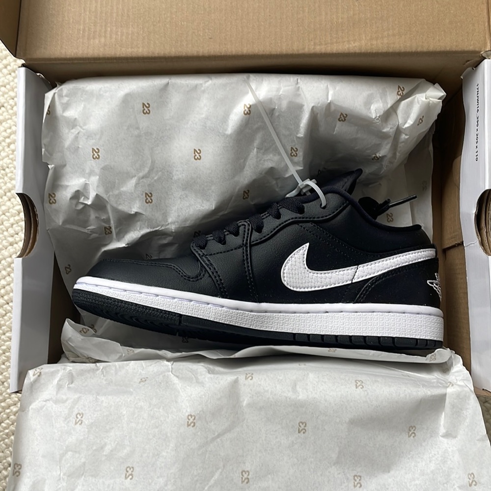 Womens Nike Air Jordan 1 Low Black 7